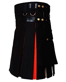 Beautiful Black Hybrid Utility Kilt 