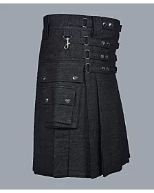 denim fashion kilt for men