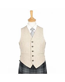 Scottish Wedding Groom Oatmeal Beige Argyle Jacket