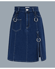 Blue Short Denim Skirt For Women
