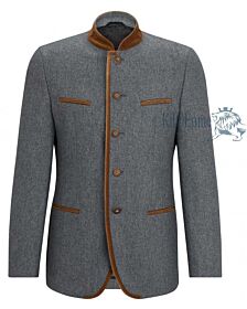 Grey Oktoberfest Tyrol German Bavarian Jacket