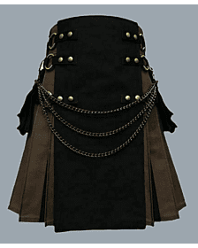 New Canvas Brown Custom Made hybrid kilt for men
