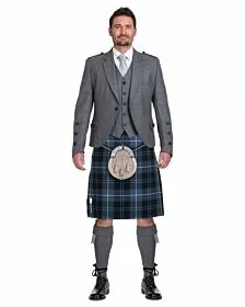 Patriot Ancient Tartan Grey Jacket Complete Scottish Wedding Outfit