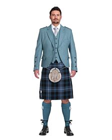 Patriot Ancient Tartan Lovat Blue Jacket Complete Scottish Wedding Outfit