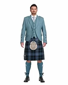 Patriot Ancient Tartan Lovat Blue Jacket Complete Scottish Wedding Outfit