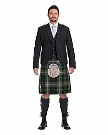 Patriot Tartan Black Jacket Complete Scottish Wedding Outfit
