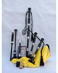 Yellow Velvet Highland Bagpipe Set