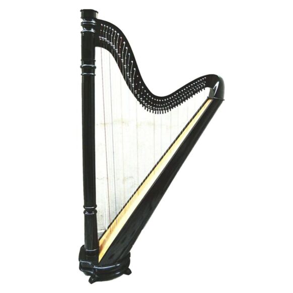 34 String Black Lever Harp