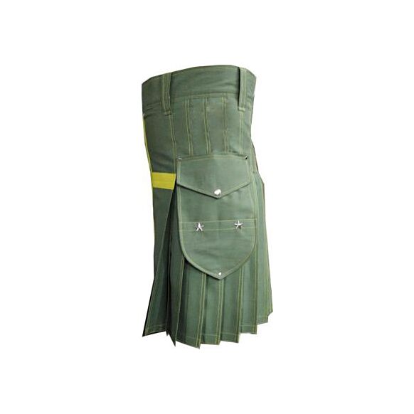 Scottish Traditional Olive Green Kilt