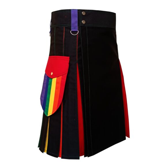Gay Pride Rainbow Utility Hybrid Kilt