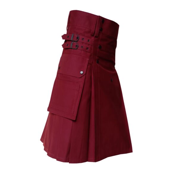 Maroon Utility Kilt