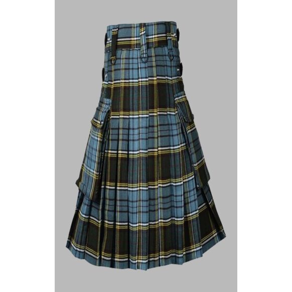 Anderson tartan utility kilt with pockets