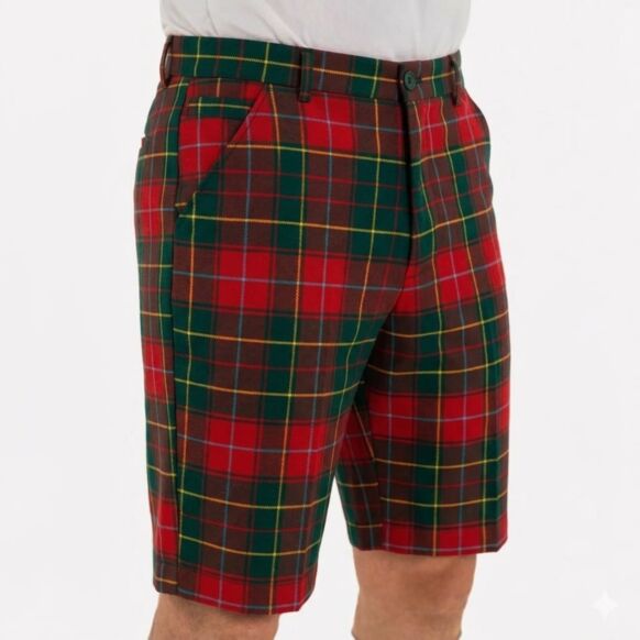 Burnett Tartan Shorts For Men