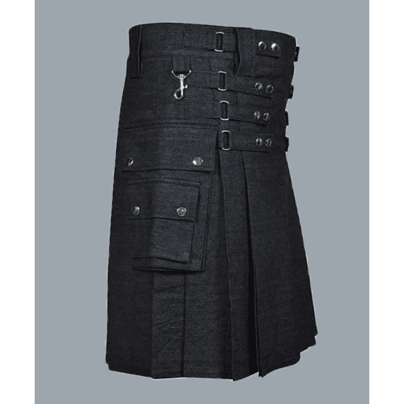 denim fashion kilt for men