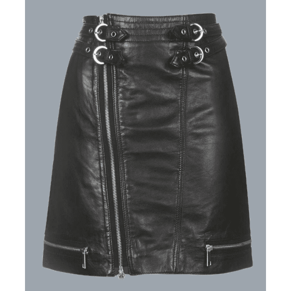 Leather Mini Black Skirt For Women