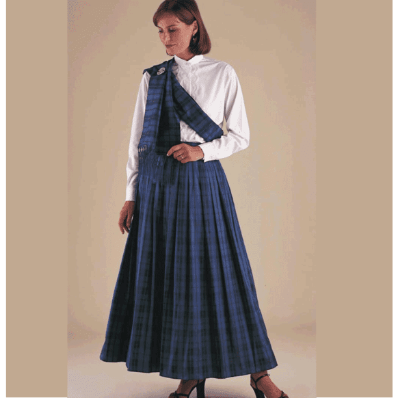 Active Women Tartan Long Skirt