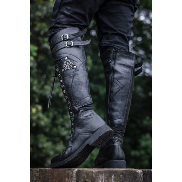 leather long boot