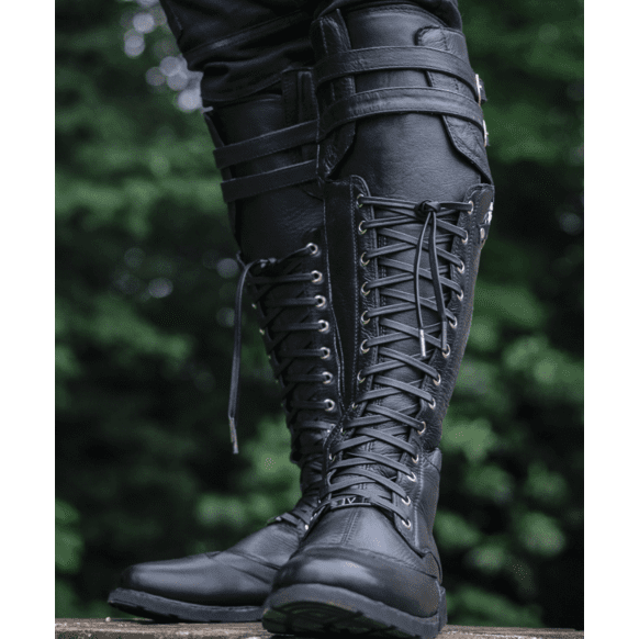 Leather long boots