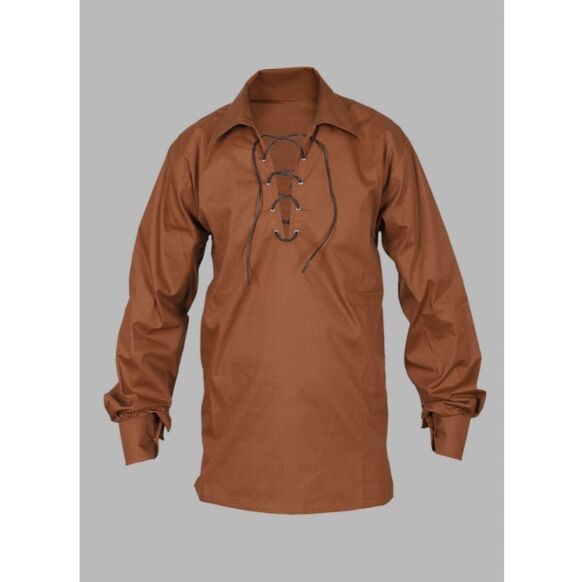 Brown custom made Jacobite shirt