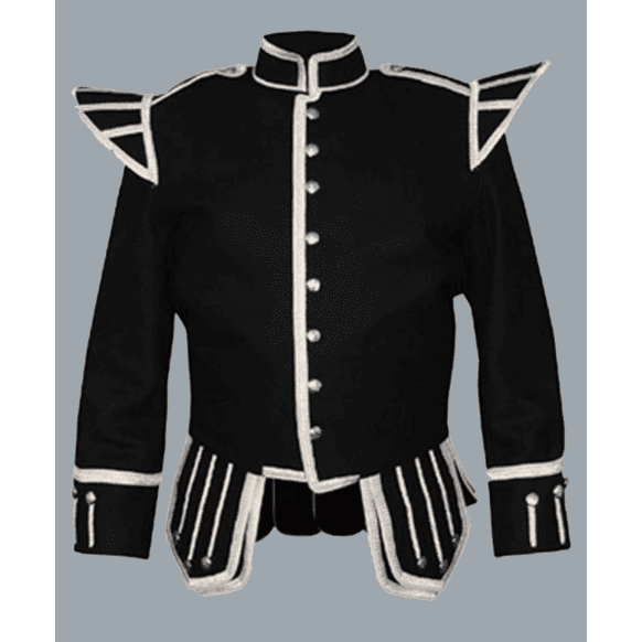 black wool doublet drummer jacket
