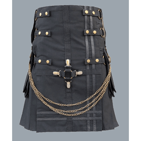 Fashion Utility hybrid Kilt With Chain