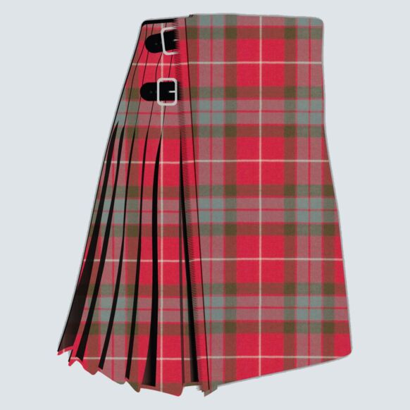 Clan Fraser Red Weathered Tartan Kilt