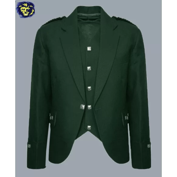 Green Tweed Kilt Argyle Jacket And Vest