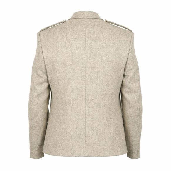 Scottish Wedding Groom Oatmeal Beige Argyle Jacket