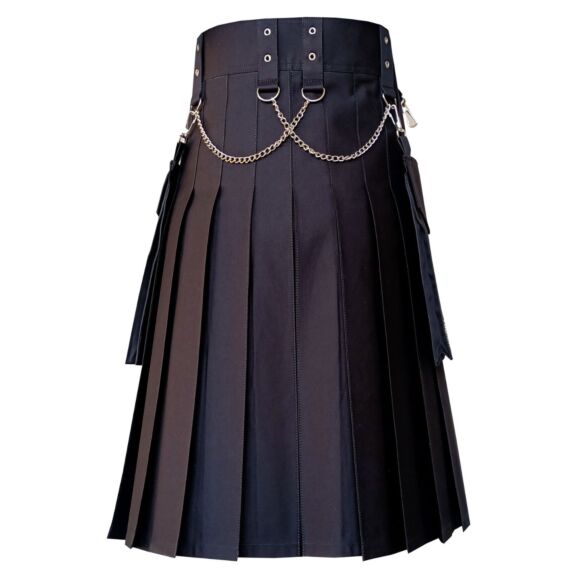 Black Detachable Fashion Kilt