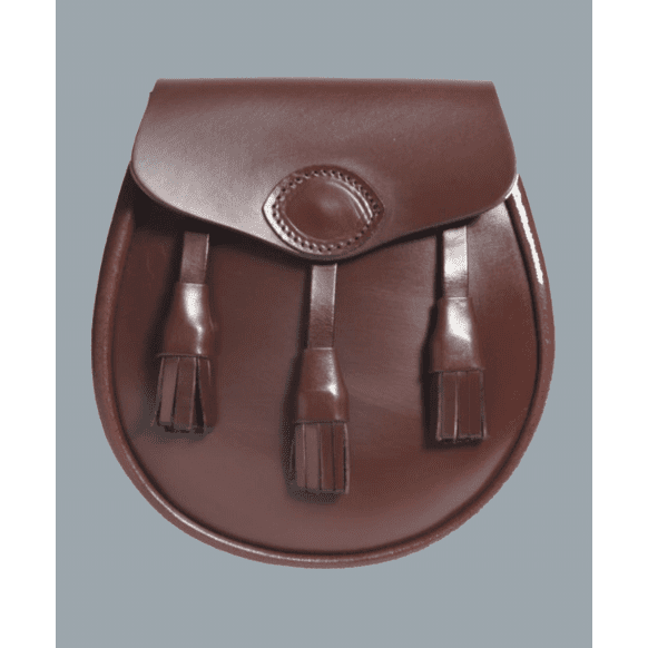 brown leather kilt sporran