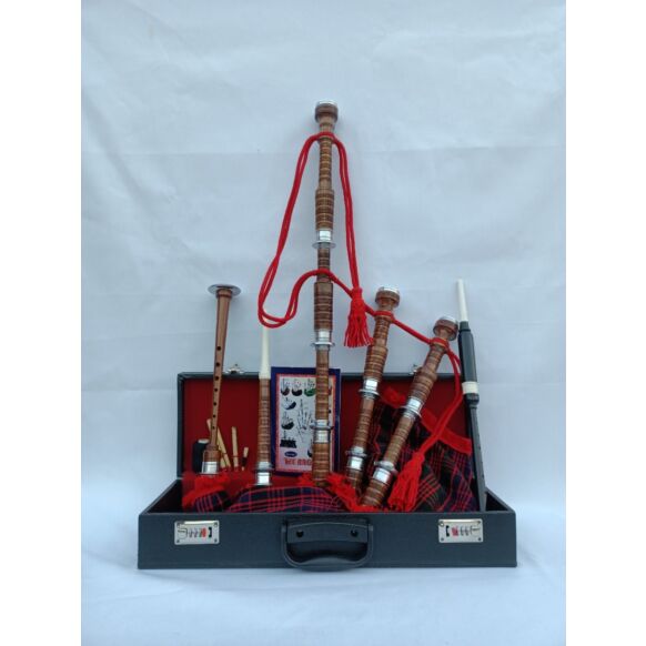 MacDonald Tartan Natural Finish Bagpipe Set