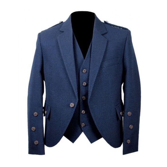Navy Blue Argyle Jacket