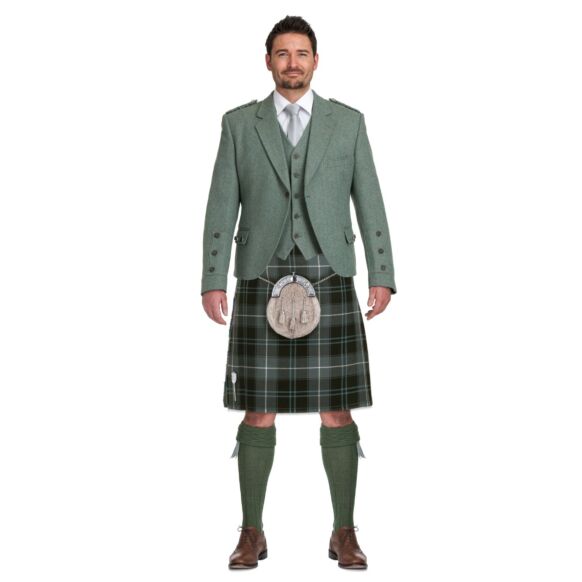Patriot Tartan Green Jacket Complete Scottish Wedding Outfit
