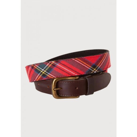 royal stewart tartan belt brown