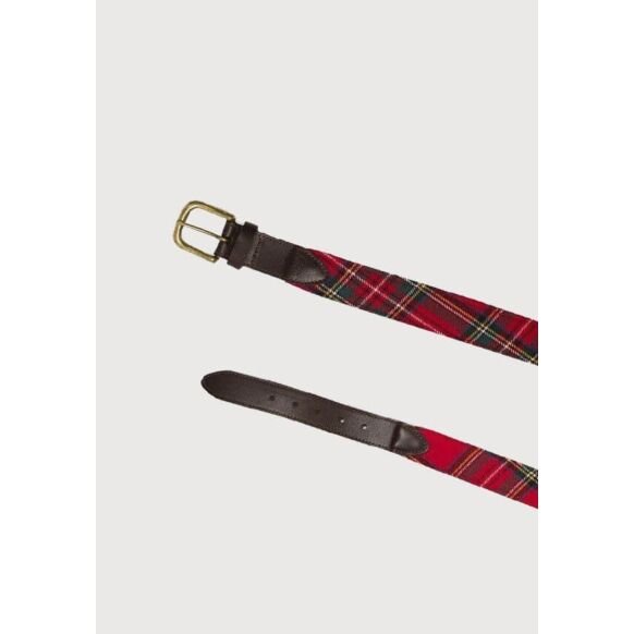 royal stewart tartan belt brown