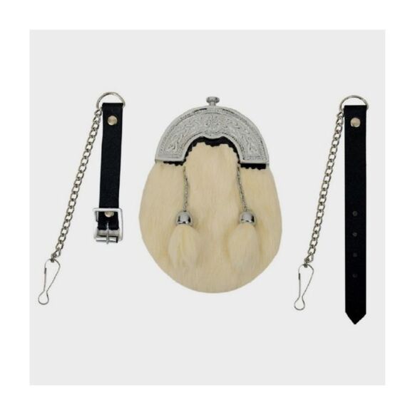 White Rabbit Fur Full Dress Sporran