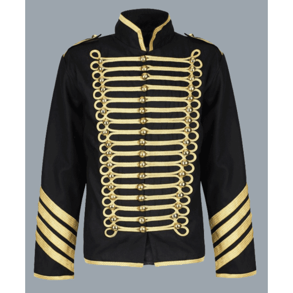 Men's Steampunk Stand Collar Punk Gothic Drummer Jacket