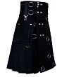 Black Long Fashion Utility Kilt
