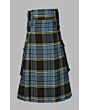 Anderson tartan utility kilt with pockets