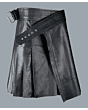 New Black Leather Utility Kilt
