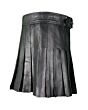 New Black Leather Utility Kilt