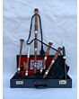 Black Watch Tartan Natural Finish Bagpipe Set