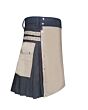 Buy New Black & Khaki Two Toned Stylish Kilt