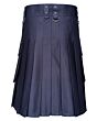 Navy Blue Cargo Utility Kilt