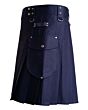 Navy Blue Cargo Utility Kilt