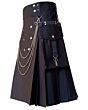 Black Detachable Fashion Kilt