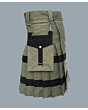 Buy New Black Olive Green Utility Skirt Kilt