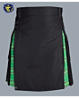 Black And Green Tartan Hybrid Kilt