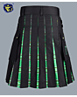 Black And Green Tartan Hybrid Kilt