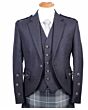 Dark Grey Beautiful Argyle Jacket And Vest